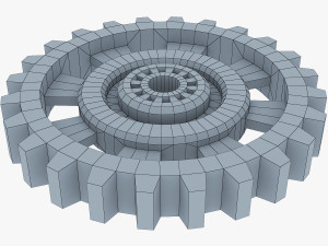 gears set low poly v 1 Modelo 3D