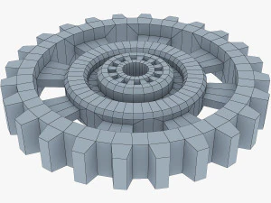 gears set low poly v 1 3D Model