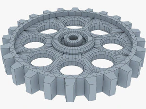 gears set low poly v 1 3D Model