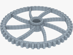 gears set low poly v 1 Modelo 3D