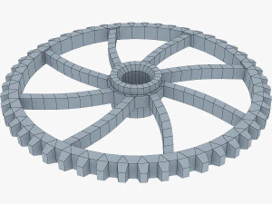gears set low poly v 1 3D Model
