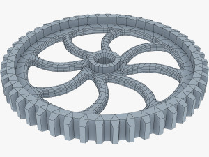 gears set low poly v 1 Modelo 3D