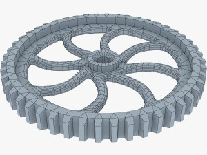 gears set low poly v 1 3D Model