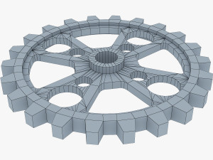 gears set low poly v 1 Modelo 3D