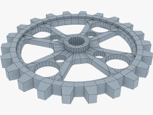 gears set low poly v 1 3D Model