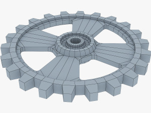 gears set low poly v 1 Modelo 3D