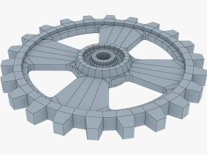 gears set low poly v 1 3D Model