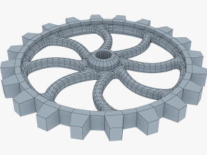 gears set low poly v 1 Modelo 3D