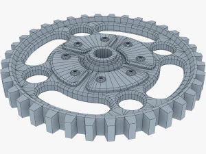 gears set low poly v 1 3D Model