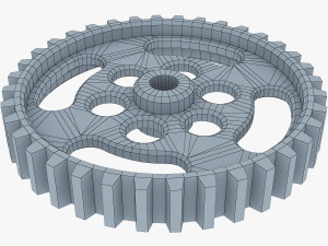 gears set low poly v 1 Modelo 3D