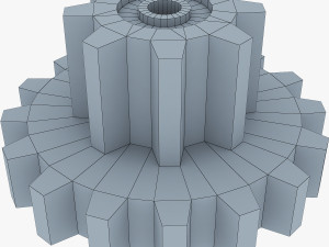 gears set low poly v 1 Modelo 3D