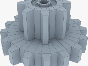 gears set low poly v 1 3D Model