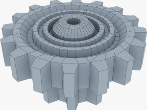gears set low poly v 1 Modelo 3D