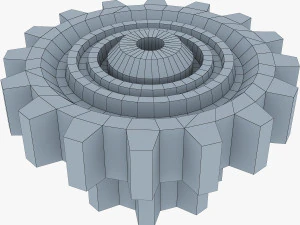 gears set low poly v 1 3D Model