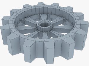 gears set low poly v 1 Modelo 3D