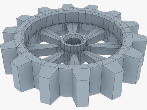 gears set low poly v 1 3D Model