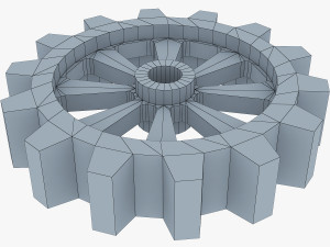 gears set low poly v 1 Modelo 3D