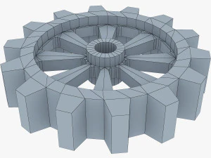 gears set low poly v 1 3D Model