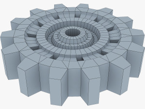 gears set low poly v 1 Modelo 3D