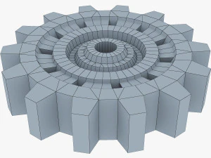 gears set low poly v 1 3D Model