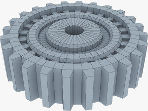 gears set low poly v 1 Modelo 3D