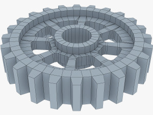 gears set low poly v 1 Modelo 3D