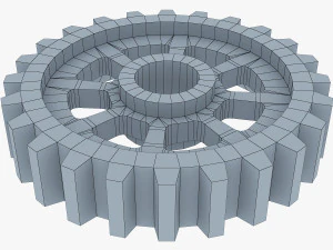 gears set low poly v 1 3D Model