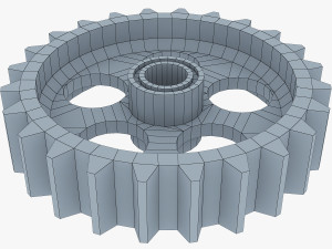 gears set low poly v 1 Modelo 3D