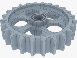 gears set low poly v 1 Modelo 3D