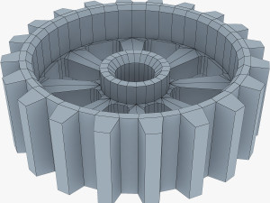 gears set low poly v 1 Modelo 3D