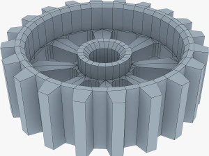 gears set low poly v 1 3D Model
