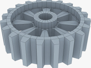 gears set low poly v 1 Modelo 3D