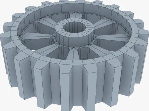 gears set low poly v 1 3D Model