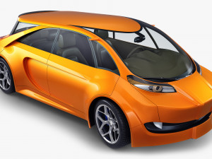generic electric concept car Model 3D