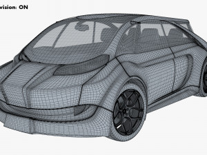 generic electric concept car Model 3D