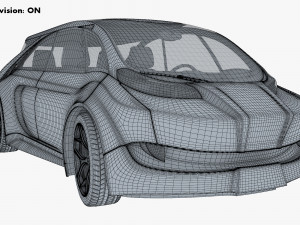 generic electric concept car Model 3D