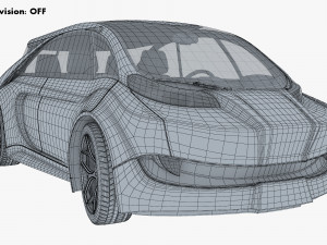 generic electric concept car Model 3D