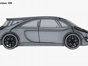 generic electric concept car Model 3D