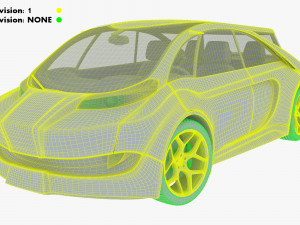 generic electric concept car Model 3D