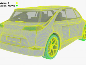 generic electric concept car Model 3D