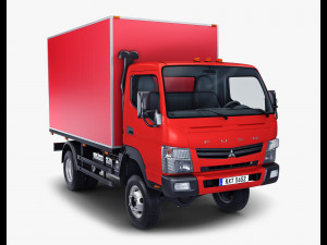 mitsubishi fuso canter 4x4 box 3D मॉडल