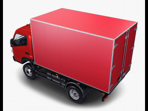 mitsubishi fuso canter 4x4 box 3D मॉडल