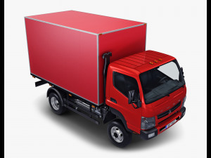 mitsubishi fuso canter 4x4 box 3D मॉडल