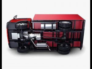 mitsubishi fuso canter 4x4 box 3D Model