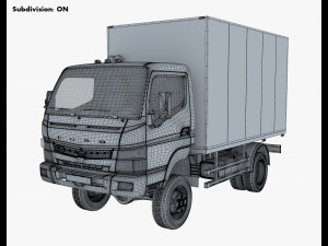 mitsubishi fuso canter 4x4 box 3D मॉडल