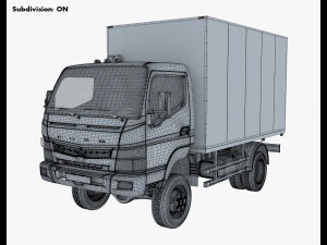 mitsubishi fuso canter 4x4 box 3D Model