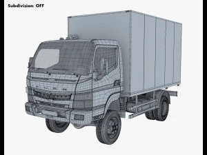 mitsubishi fuso canter 4x4 box 3D Model