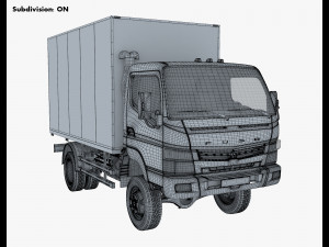 mitsubishi fuso canter 4x4 box 3D मॉडल