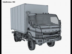 mitsubishi fuso canter 4x4 box 3D Model