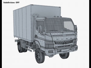 mitsubishi fuso canter 4x4 box 3D मॉडल